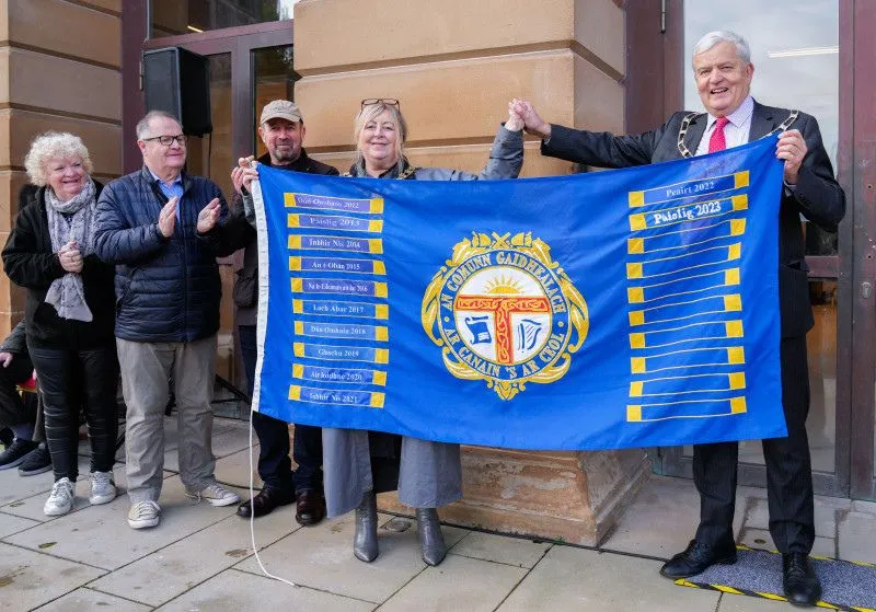 Gaelic choirs gathered to sing in unison outside Paisley Town Hall on Saturday, to mark the end of the 2023 Royal National Mòd.